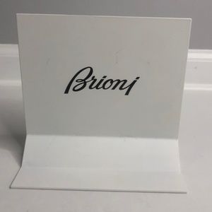 Brioni White Black Seasonal Plaque 'Brioni' Signage